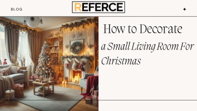 how to decorate a small living room for Christmas